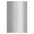 Комбінований холодильник Side-by-Side Liebherr Premium BioFresh NoFrost SBSes 8483 нержавіюча сталь