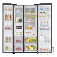 Холодильник Samsung Side-by-side RS61R5041B4/UA матовий чорний