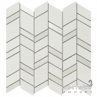 Мозаика-шеврон настенная 30,5x30,5 Atlas Concorde Mek Mosaico Chevron Wall Light Белая