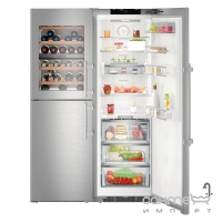 Комбінований холодильник Side-by-Side Liebherr PremiumPlus SBSes 8496 нержавіюча сталь