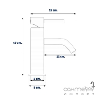 Смеситель для раковины Rea Graf Black REA-B0173 матовый черный