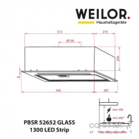 Вытяжка полновстраиваемая Weilor PBSR 52652 LED Strip черный