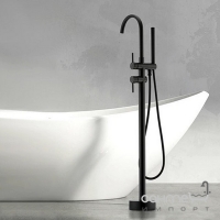 Смеситель для ванны напольный Rea Ortis Black REA-B0232 матовый черный