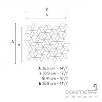 Мозаика декоративная 31x35,8 Atlas Concorde Raw Twist White Белая