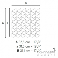 Мозаика декоративная 31,1x31,6 Atlas Concorde Raw Flag Petroleum Зеленая