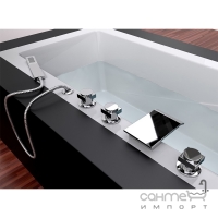 Змішувач для ванни врізний на 5 отворів з каскадним виливом Rea Tifone REA-B0089 хром