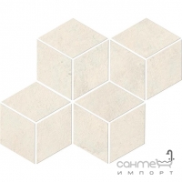 Керамогранитная мозаика из шестиугольников 30,5x35,2 Atlas Concorde Raw Mosaico Esagono White Белая