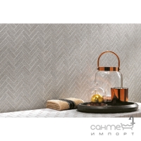 Керамічна мозаїка - ялинка 32,4x32,4 Atlas Concorde Room Herringbone Wall Pearl Сіра