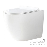 Підлоговий унітаз безободковий з сидінням softclose дюропласт Rea Carlo REA-C4600 білий