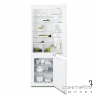 Встраиваемый двухкамерный холодильник с нижней морозильной камерой Electrolux ENN92841AW белый
