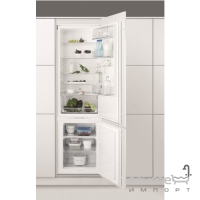 Встраиваемый двухкамерный холодильник с нижней морозильной камерой Electrolux ENN93111AW белый
