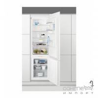 Встраиваемый двухкамерный холодильник с нижней морозильной камерой Electrolux ENN93153AW белый