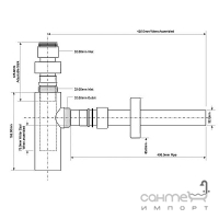 Сифон для раковини McAlpine CA32EU-CB хром