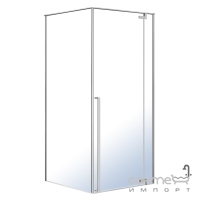 Душевая кабина правосторонняя Eger Freeze 599-180R/1 профиль хром/прозрачное стекло