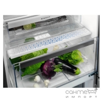 Отдельностоящий двухкамерный холодильник с нижней морозильной камерой Electrolux EN3790MKX серебристый