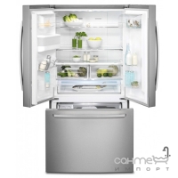 Окремий двокамерний холодильник із нижньою морозильною камерою Electrolux EN6086JOX сріблястий