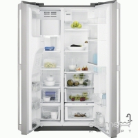 Отдельностоящий двухкамерный холодильник с боковой морозильной камерой Electrolux EAL6142BOX серый
