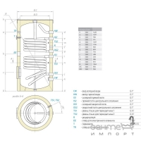 Напольный бойлер косвенного нагрева Tesy EV 10/7 S2 300 65