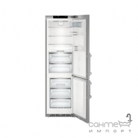 Двокамерний холодильник із зоною свіжості BioFresh та системою NoFrost Liebherr CBNies 4878 сріблястий