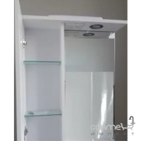 Зеркальный шкафчик с подсветкой Юввис Амелия Z-1 55 L левосторонний, белый