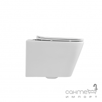 Безободковий підвісний унітаз з сидінням slim softclose Volle Libra S 13-41-160S білий