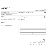 Настенный светильник Azzardo Archo C AZ0201 алюминий