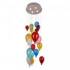 Люстра підвісна Azzardo Balloon AZ2164 білий, різнокольорове скло
