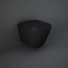 Унітаз підвісний безободковий з сидінням Rak Ceramics Feeling RST23504A чорний матовий