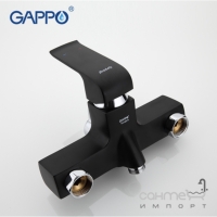 Змішувач для ванни Gappo Aventador G2250 з лійкою для душу та тримачем лійки, чорний