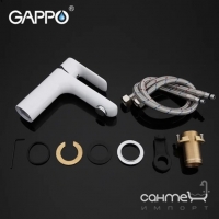 Смеситель для раковины Gappo Noar G1048, белый, хром