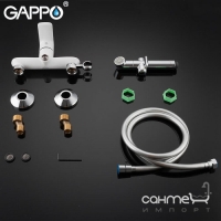 Смеситель для ванны Gappo Noar G2048-8, белый, хром