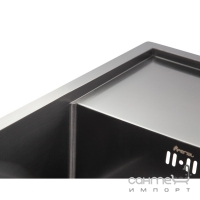 Кухонная мойка Imperial D7844BL PVD black Handmade 3.0/1.2 mm IMPD7844BLPVDH12 черная сталь сатин