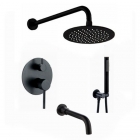 Система скрытого монтажа для ванны/душа Art Design Nice 3452 матовая черная