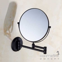 Зеркало косметическое, подвесное на шарнире Art Design черное