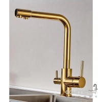 Смеситель для кухни с изливом для фильтрованной воды Art Design V14G золото