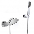 Змішувач для ванни з каскадним виливом та душовим гарнітуром Art Design 03930С хром