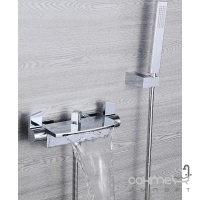 Змішувач для ванни з каскадним виливом та душовим гарнітуром Art Design 03930С хром