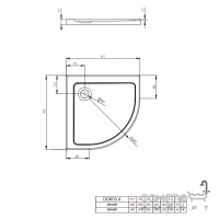 Душовий піддон Radaway Doros A 80x80 SDRA8080-01 білий