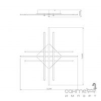 Стельова люстра LED Zuma Line Cross PL99829-6