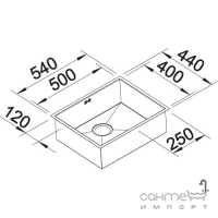 Кухонна мийка під стільницю Blanco Zerox 500-U 521559 полірована сталь