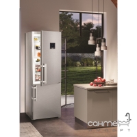 Двухкамерный холодильник с зоной свежести BioFresh и системой NoFrost Liebherr CBNes 5778 нержавеющая сталь