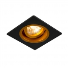 Точечный светильник квадратный Zuma Line Chuck DL SQUARE BLACK- GOLD 92706 Черный-Золото