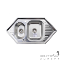 Кухонна мийка із нержавіючої сталі Galati Meduza 1.5C Textura