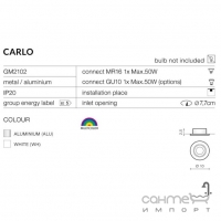 Точечный светильник Azzardo Carlo AZ0804 алюминий