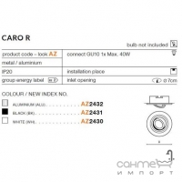 Точковий світильник Azzardo Caro R AZ2431 чорний