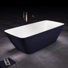 Отдельностоящая акриловая ванна с ножками Devit Up 17056120BG 1700x800 белая внутри, матовая темно-синяя снаружи