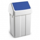 Урна для мусора с поворотной синей крышкой 25 л TTS MAXI 00005204, пластик напольная