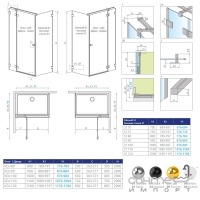 Боковая стенка для душевой кабины Radaway Essenza Pro S1 120 10098120-01-01 прозрачное стекло