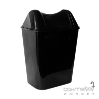 Урна для мусора с поворотной крышкой 8 л Mar Plast ACQUALBA A57903+ A58003, пластик черный