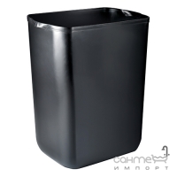Урна для мусора 43 л Mar Plast PRESTIGE A74103, пластик чёрный, напольно-навесная, планка в комплекте